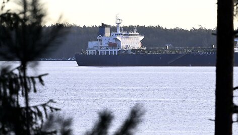 Rusijos &bdquo;&scaron;e&scaron;ėlinio laivyno&ldquo; tanklaivis / Heikki Saukkomaa/LEHTIKUV/SIPA / Heikki Saukkomaa/LEHTIKUV/SIPA