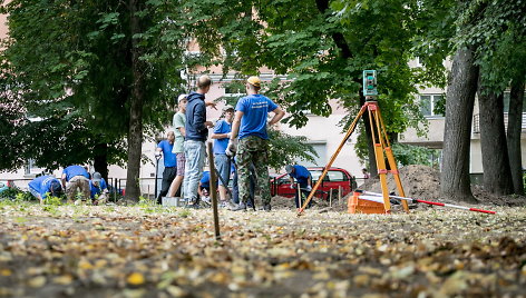 Archeologiniai kasinėjimai Vilniaus Vokiečių gatvėje.