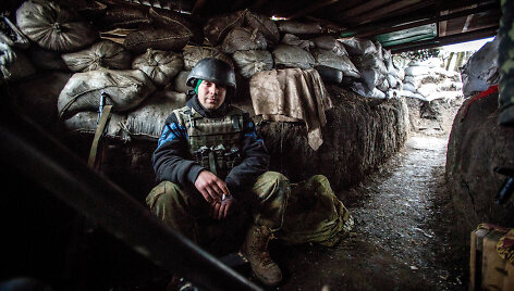 Ukrainos karys Marjinkos prie&scaron;akinėse linijose