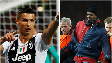 Cristiano Ronaldo aik&scaron;tėje vaikėsi sirgalius