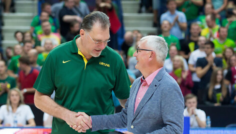 Arvydas Sabonis ir Jonas Kazlauskas
