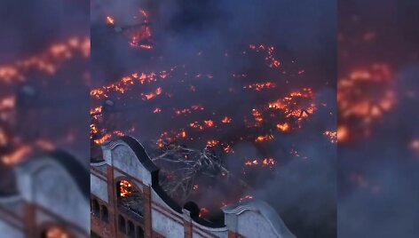 Gdansko istoriniame pastate kilo didžiulis gaisras