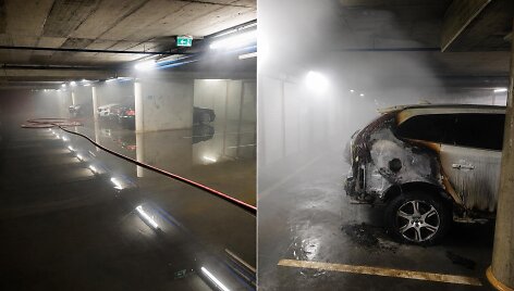 Klaipėdoje naktį sudegė du automobiliai