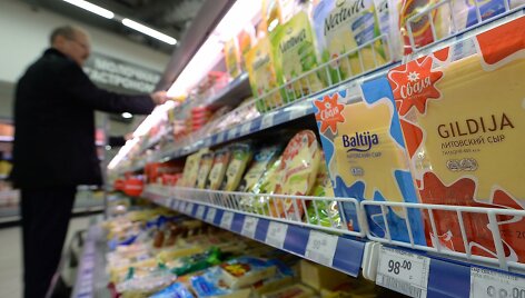 Lietuvi&scaron;ki pieno produktai Rusijos parduotuvėje