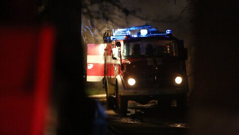 Gaisro vietoje Lentvaryje