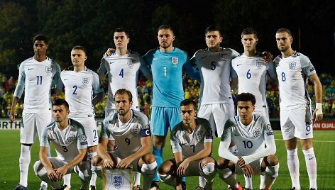 Anglijos futbolo rinktinė prie&scaron; susitikimą su Lietuva