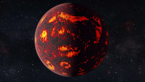 Egzoplanetos 55 Cancri e įsivaizduojamas vaizdas: taip gali atrodyti superžemė