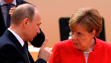 Vladimiras Putinas ir Angela Merkel