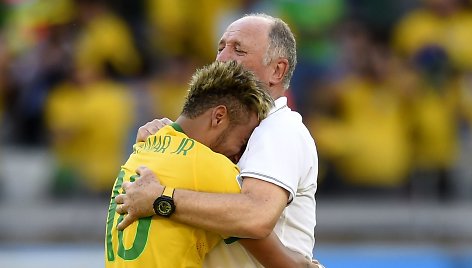 Neymaras ir Luizas Felipe Scolari