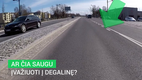 Palanga, įvažiavimas į degalinę