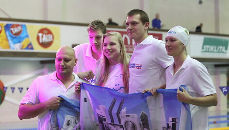 R.Meilutytės vardo &scaron;eimų plaukimo turnyras Kaune.
