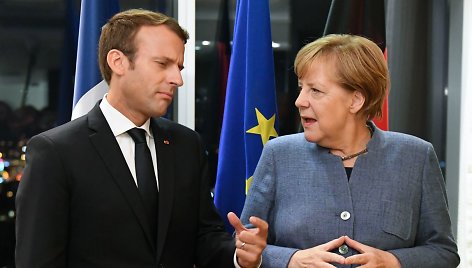 Emmanuelis Macronas ir Angela Merkel