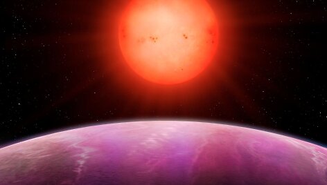 Taip planetos NGTS-1b ir jos žvaigždės vaizdą įsivaizduoja menininkas