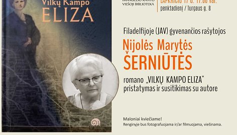 Klaipėdoje pristatomas Nijolės Marijos Šerniūtės romanas „Vilkų Kampo Eliza“.