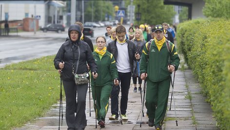 Šiaurietiškojo ėjimo žygio dalyviai