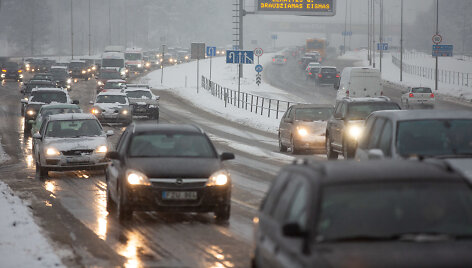 Sutrikęs eismas Ozo gatvėje Vilniuje