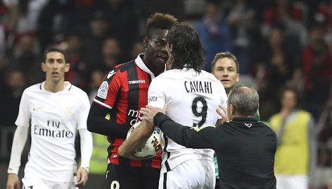 Mario Balotelli ir Edinsonas Cavani