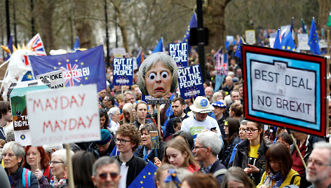 Londone – masinė demonstracija prieš „Brexit“