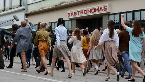 Donato Ulvydo filmo &bdquo;Emilija&ldquo; masinių scenų filmavimas Kaune