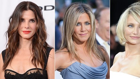 Sandra Bullock, Jennifer Aniston ir Cameron Diaz