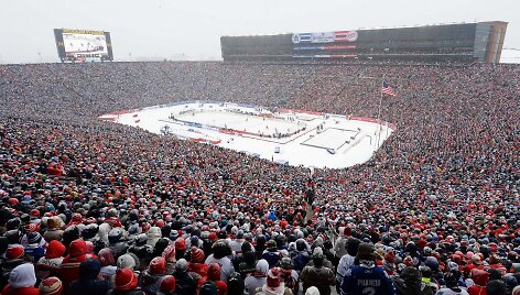 Toronto &bdquo;Maple Leafs&ldquo; ir Detroito &bdquo;Red Wings&ldquo; rungtynės Mičigano stadione