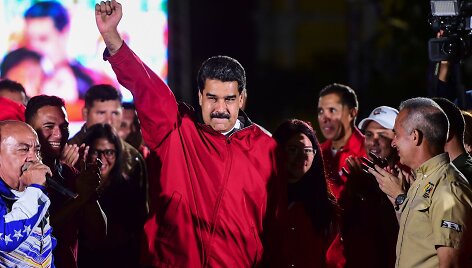 Venesuelos prezidentas Nicolas Maduro &scaron;venčia pergalę rinkimuose