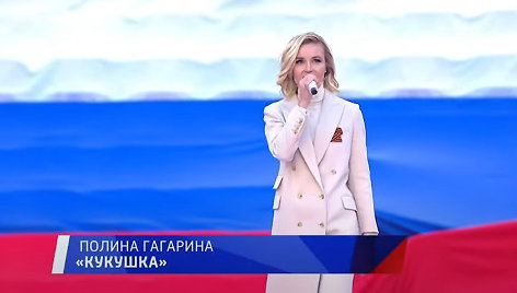 Apie taiką „Eurovizijoje“ dainavusi P.Gagarina – Krymo aneksijai skirtame koncerte