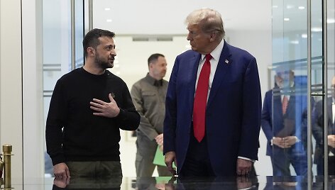 Volodymyras Zelenskis ir Donaldas Trumpas