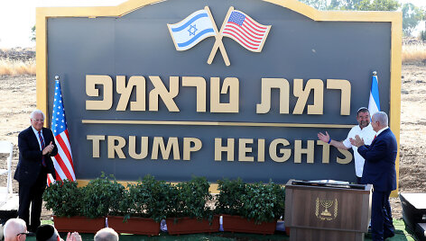 Izraelio premjeras pavadino nausėdiją Golano auk&scaron;tumose D.Trumpo vardu