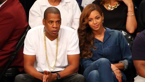 Jay Z ir Beyonce stebėjo NBA rungtynes