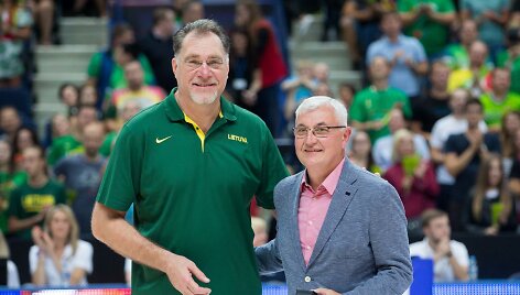 Arvydas Sabonis ir Jonas Kazlauskas