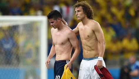 Jamesas Rodriguezas ir Davidas Luizas