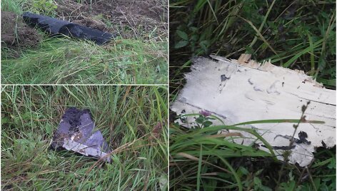 Numu&scaron;to bepiločio orlaivio nuolaužos