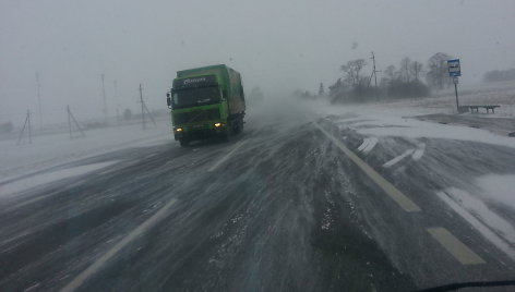 Eismo sąlygos kelyje Panevėžys-Radviliškis