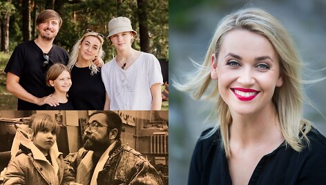 Eglė Kernagytė-Dambrauskė su &scaron;eima ir tėčiu Vytautu Kernagiu / Gretos Skaraitienės ir asmeninio albumo nuotr.
