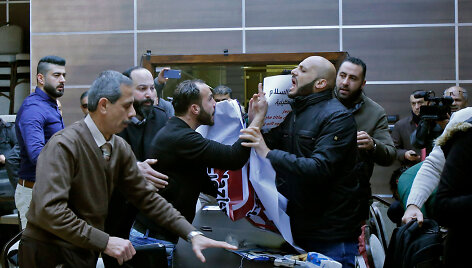 Dėl palestiniečių protesto JAV delegacija spruko i&scaron; renginio Betliejuje
