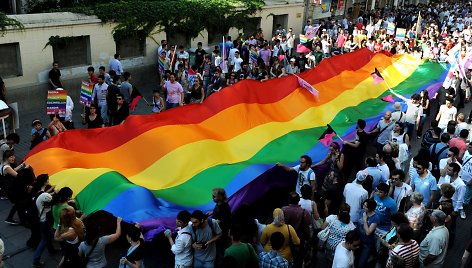 LGBT bendruomenės protesto akcija Stambule