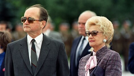 Wojciechas ir Barbara Jaruzelskiai 1989 metais