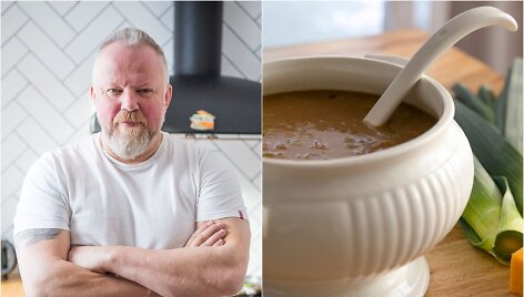 Vytaras Radzevičius ir jo virta angli&scaron;ka alaus sriuba