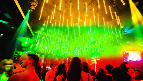 Vakarėlio klube &bdquo;Mojo Lounge Vilnius&ldquo; akimirka