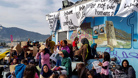 Migrantai Lesbo saloje