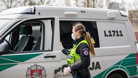 Kaip karantino metu dirba Lietuvos policija