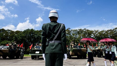 Xi Jinpingas lankėsi Honkonge