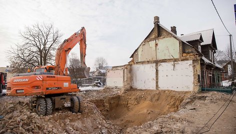 Nugriautas namas Sėlių gatvėje