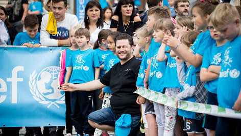 UNICEF vaikų bėgimo Kaune akimirka