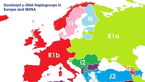 Europos žemėlapis, jeigu sienos būtų nubrėžtos pagal žmonių DNR skirtumus