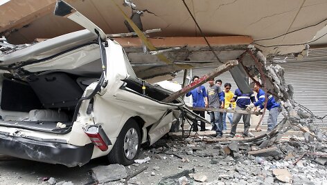 Žemės drebėjimo Filipinuose padariniai. 