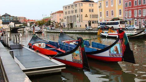 Kaip ir Venecijoje, Aveire taip pat plaukioja gondolos