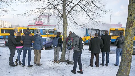 Vilniuje, Fabijoni&scaron;kių mikrorajone sudegė mar&scaron;rutinis miesto autobusas