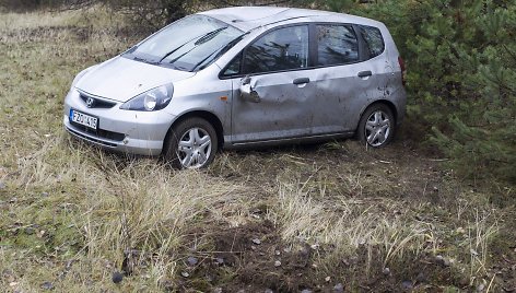 „Honda Jazz“ avarija netoli Vievio.